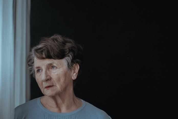 Senior lady in the room