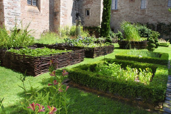 Medieval herb- and flower garden
