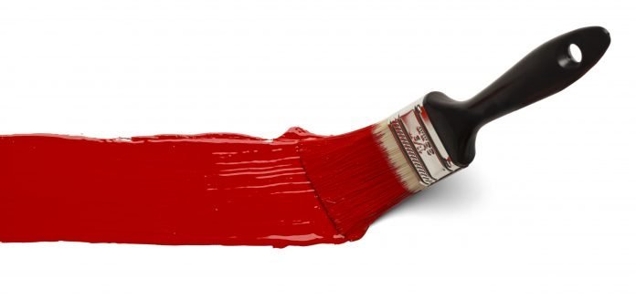 Brush With Red Paint