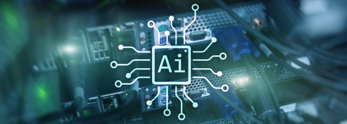 AI, Artificial intelligence, automation and modern information technology concept on virtual screen