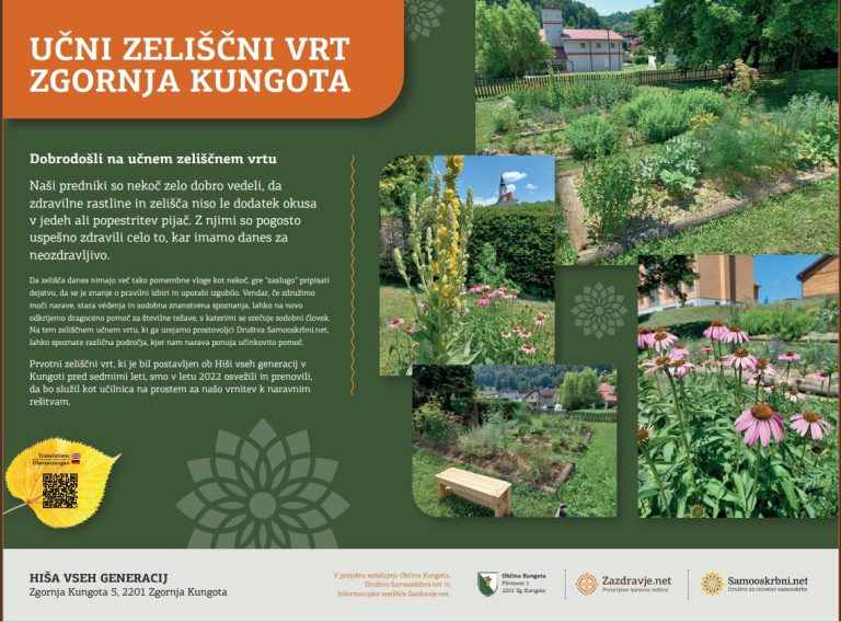 Predavanje “Kako od začimb dobiti največ?” in voden ogled zeliščnega učnega vrta.
