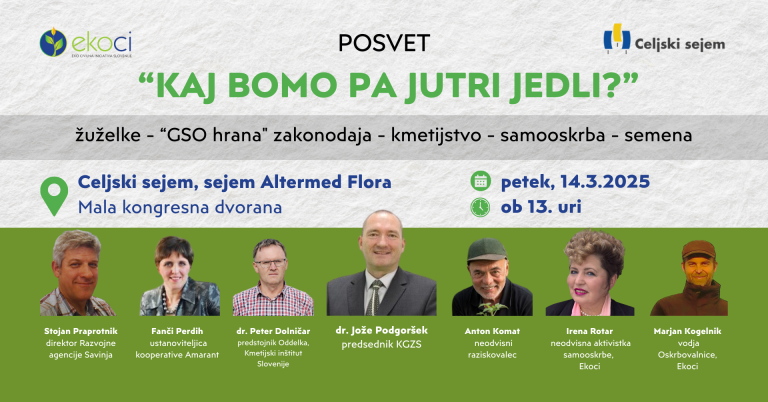 Posvet z naslovom “Kaj pa bomo jutri jedli?”