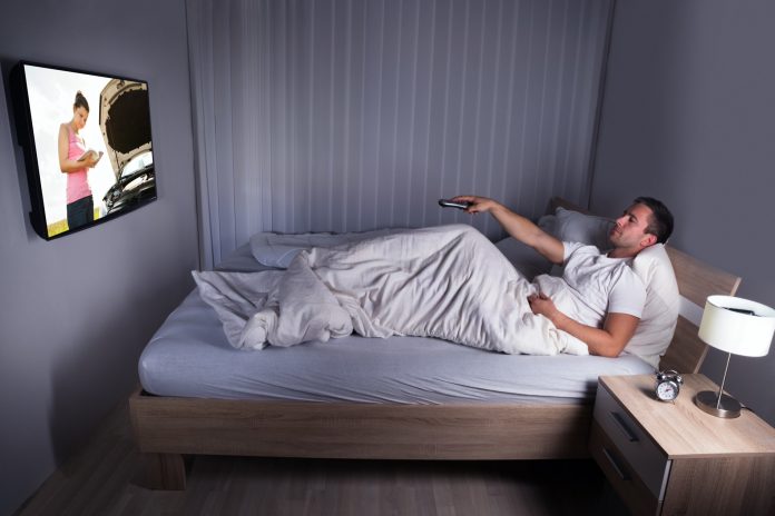 Man Watching Television
