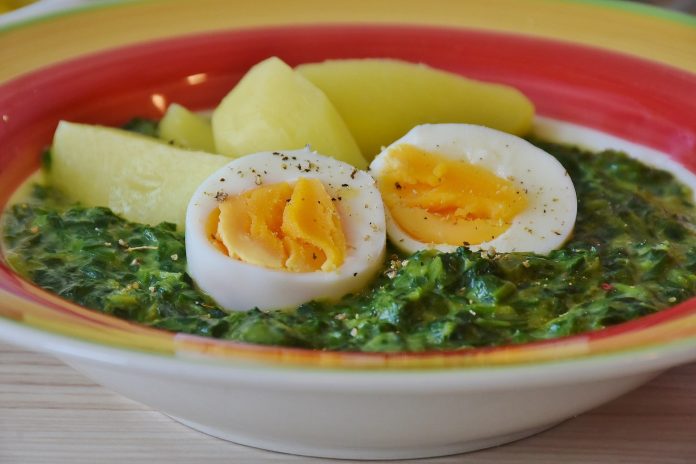 spinach-egg-potato-cooked